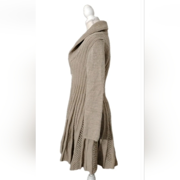 Berretti Wool Acrylic Blend Cardigan Sweater Beige Women's Size S Italy - Picture 3 of 5